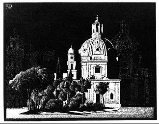 夜间罗马 Nocturnal Rome (1934)，莫里兹·柯尼利斯·艾雪
