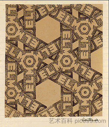 包装纸设计：杰莫利 Design for Wrapping-paper: Jemoli (1933)，莫里兹·柯尼利斯·艾雪