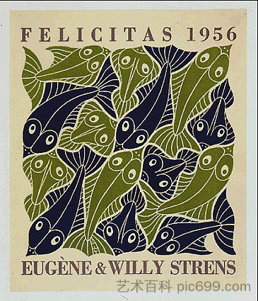 四大元素 - 水 The four elements - Water (1952)，莫里兹·柯尼利斯·艾雪