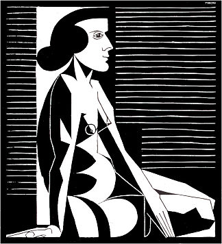 坐着的女性裸体 III Seated Female Nude III (1920)，莫里兹·柯尼利斯·艾雪