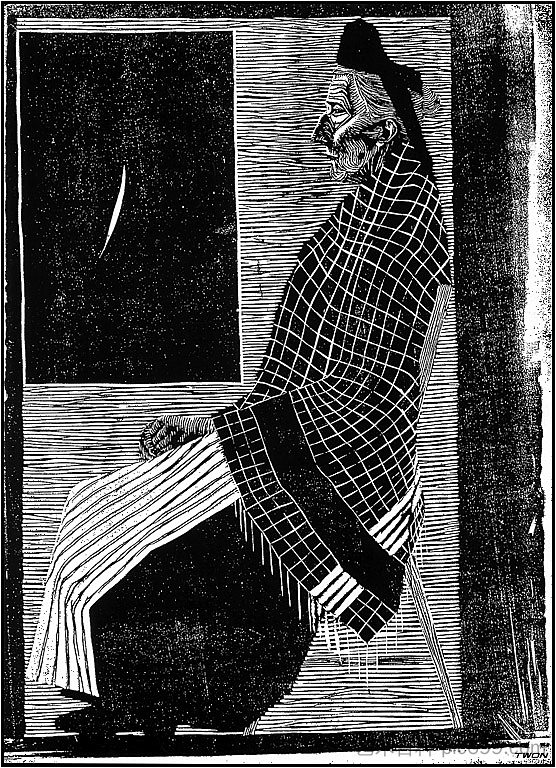 坐着的老妇人 Seated Old Woman (1920)，莫里兹·柯尼利斯·艾雪