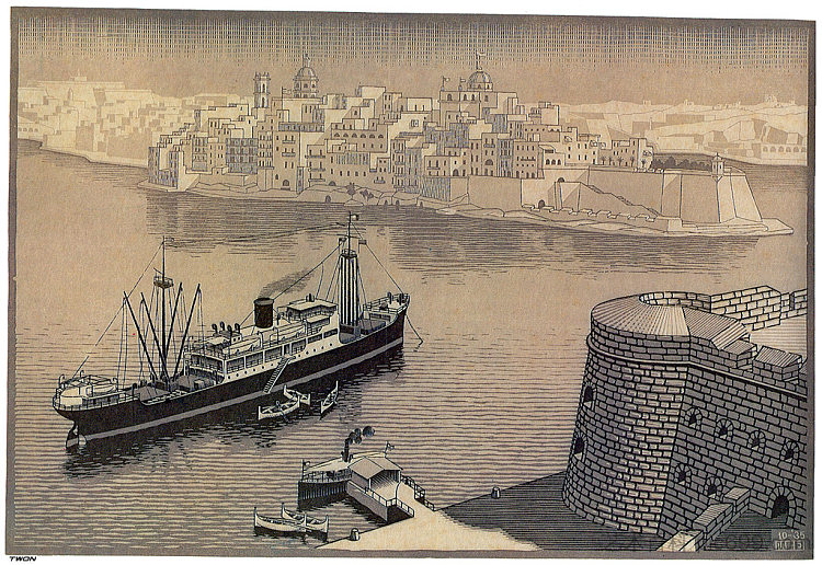 马耳他 森格拉 Sengela, Malta (1935)，莫里兹·柯尼利斯·艾雪