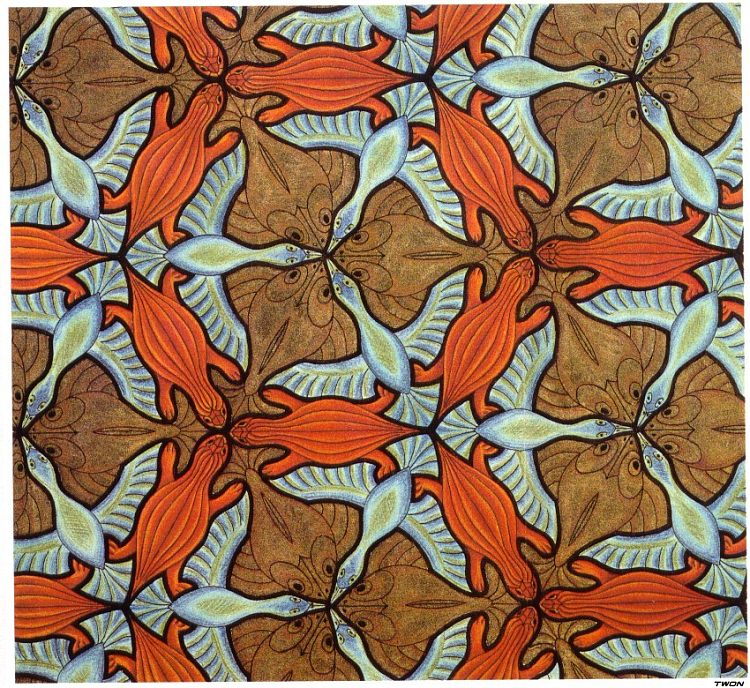 对称图 Symmetry Drawing (1948)，莫里兹·柯尼利斯·艾雪