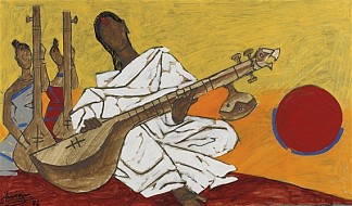 无题（玩锡塔尔的女人） Untitled (Woman Playing Sitar) (1986)，胡森