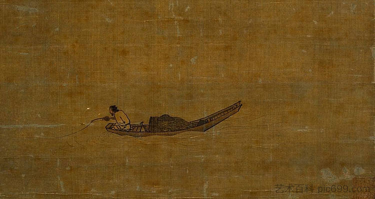 冬季湖上的垂钓者（局部） Angler on a Wintry Lake (detail) (1195)，马源