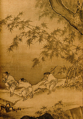 跳舞和唱歌（农民下班归来）（细节3） Dancing and Singing (Peasants Returning from Work) (detail 3)，马源