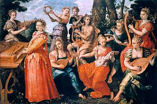 阿波罗与缪斯 Apollo and the Muses (1570)，马尔滕·德·沃斯
