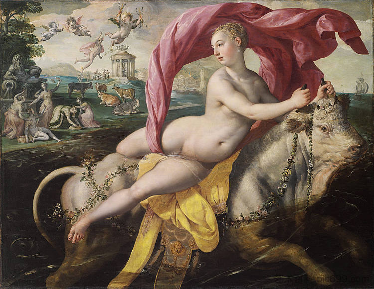 欧洲的狂喜 The Rapture of Europe (c.1590)，马尔滕·德·沃斯