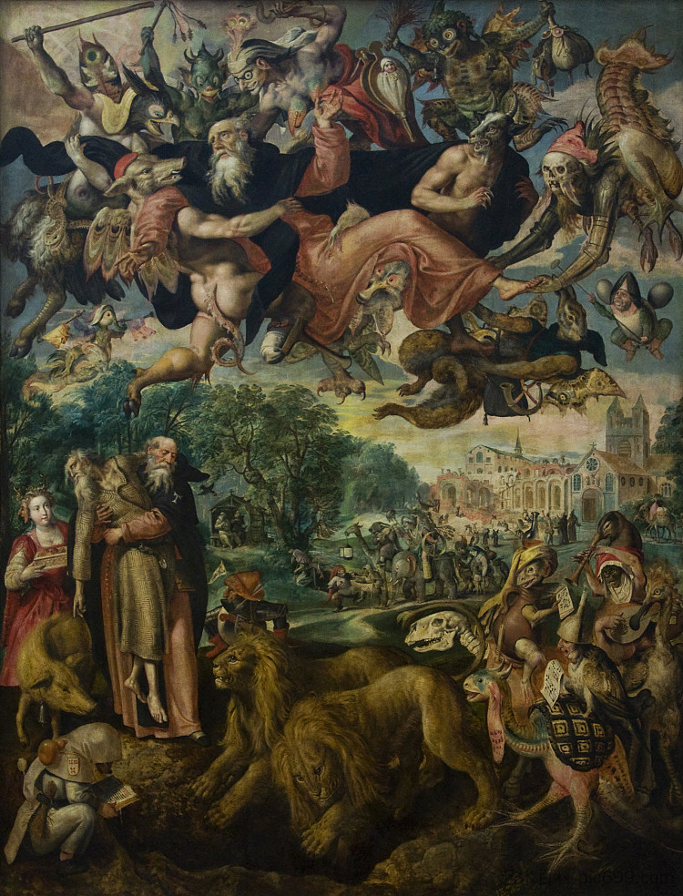 圣安东尼的诱惑 The Temptation of Saint Anthony (1594)，马尔滕·德·沃斯