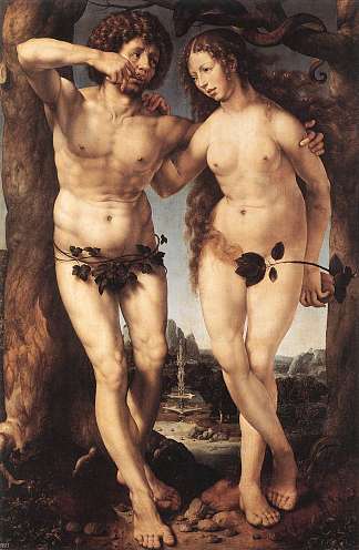 亚当和夏娃 Adam and Eve (c.1520)，马布斯