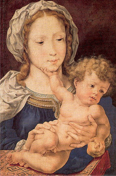 处女与圣婴 Virgin and Child (1525)，马布斯