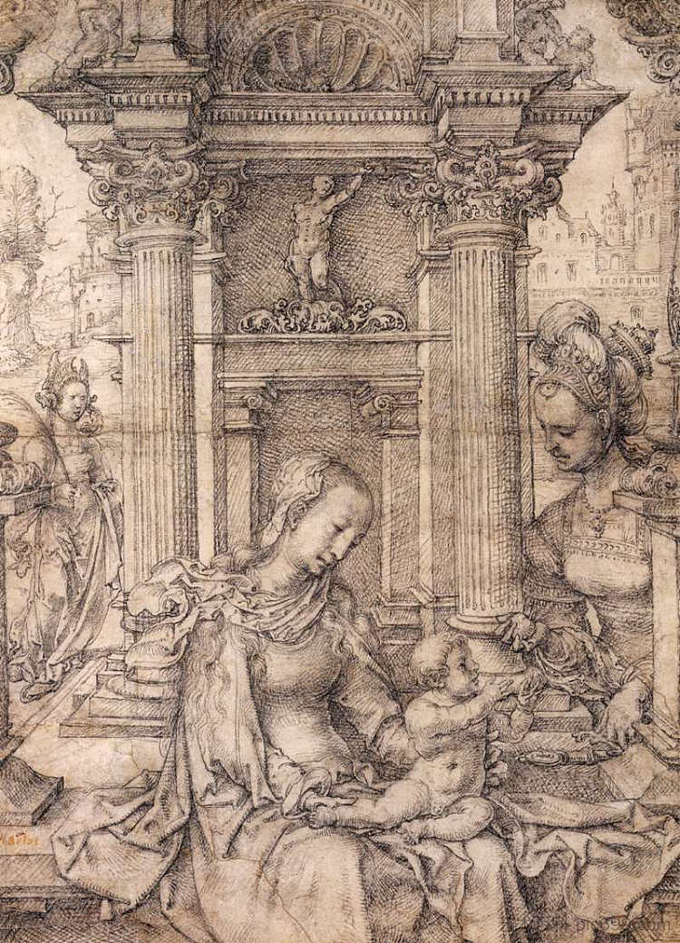 圣母子与圣徒 Virgin and Child with Saints (c.1511)，马布斯