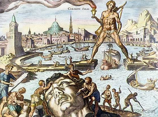 罗得岛巨像 Colossus of Rhodes (1572)，迈尔顿·范·希姆斯柯克