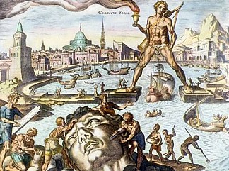 罗得岛巨像 Colossus of Rhodes (1572)，迈尔顿·范·希姆斯柯克