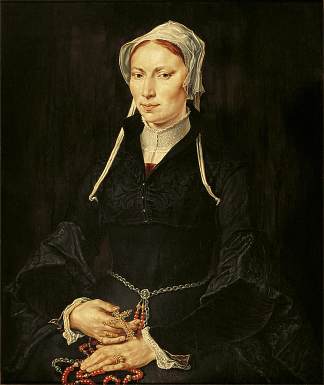 修女希勒贡德·格里茨德的画作 Painting of the nun Hillegond Gerritsdr (c.1530)，迈尔顿·范·希姆斯柯克