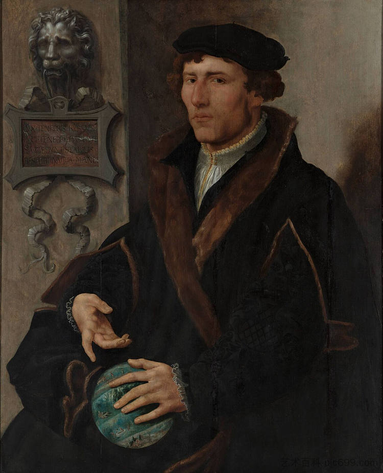 雷内鲁斯·弗里修斯·杰玛的肖像 Portrait of Reinerus Frisius Gemma (c.1543)，迈尔顿·范·希姆斯柯克