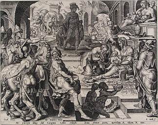 贤士的崇拜 The Adoration of the Magi (c.1570)，迈尔顿·范·希姆斯柯克