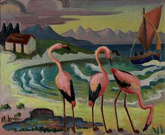 海滩上的火烈鸟 Flamingos on the Beach，玛姬·劳布瑟