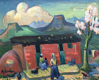 景观与房子和树木 Landscape with House and Tree (1920)，玛姬·劳布瑟