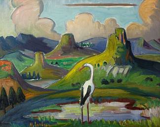 白鹳的风景 Landscape with White Stork，玛姬·劳布瑟