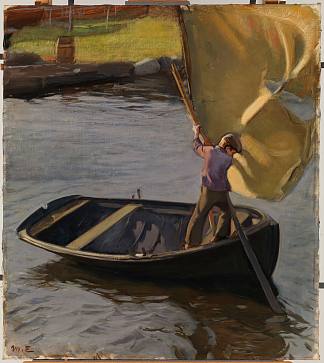 男孩和帆 Boy and sail (1902)，马格努斯·恩凯尔