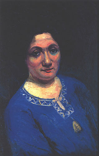 穿蓝色连衣裙的女士 Lady with a Blue Dress，马哈茂德赛义德贝伊