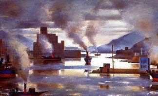 黎明时的比雷埃夫斯港 Piraeus Harbor at Dawn (1949)，马哈茂德赛义德贝伊