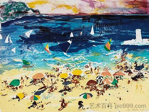 海滩场景 Beach Scene (1982)，马尔科姆·莫利