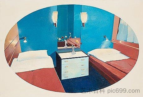 国家小屋（2号客房） State Cabin (Room 2) (1966)，马尔科姆·莫利