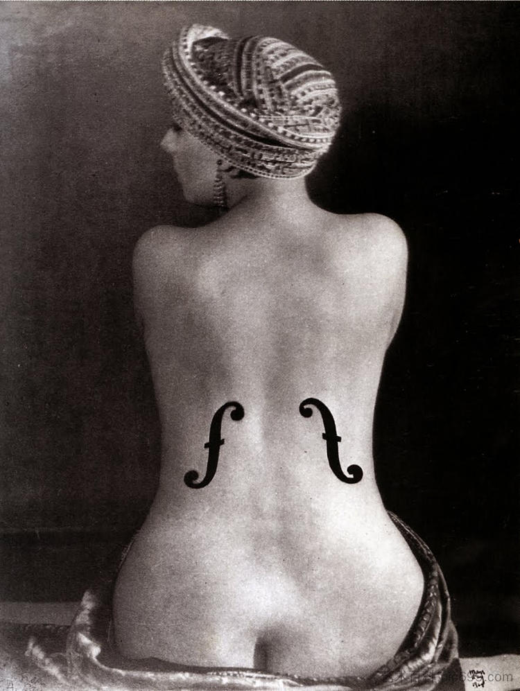 安格尔的小提琴 Ingres' Violin (1924),曼·雷