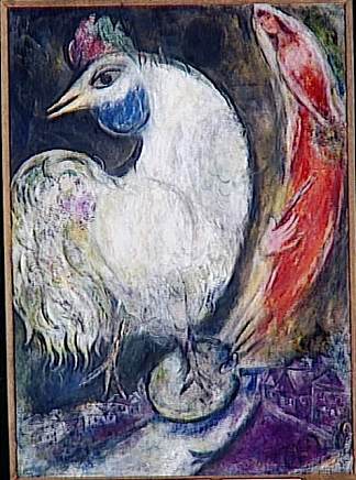 一只公鸡 A rooster (1947; United States                     )，马克·夏加尔