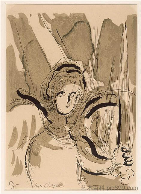 带剑的天使 Angel with a sword (1956; France ),马克·夏加尔