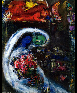 蓝脸新娘 Bride with Blue Face (1932; France                     )，马克·夏加尔