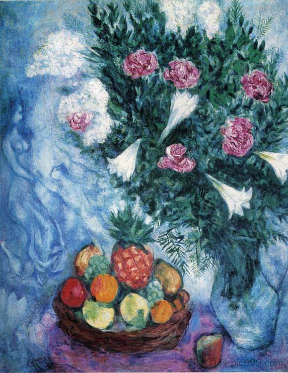 水果和鲜花 Fruits and Flowers (1929; Paris,France ),马克·夏加尔