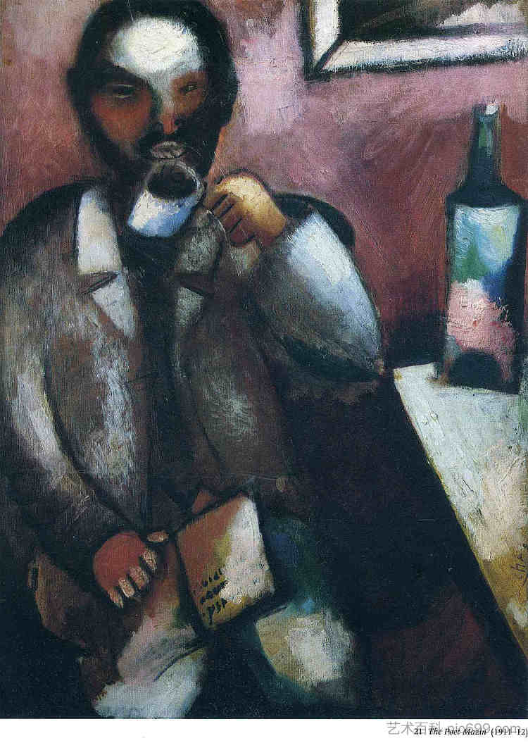 诗人马津 Mazin, the Poet (c.1912; Paris,France  )，马克·夏加尔