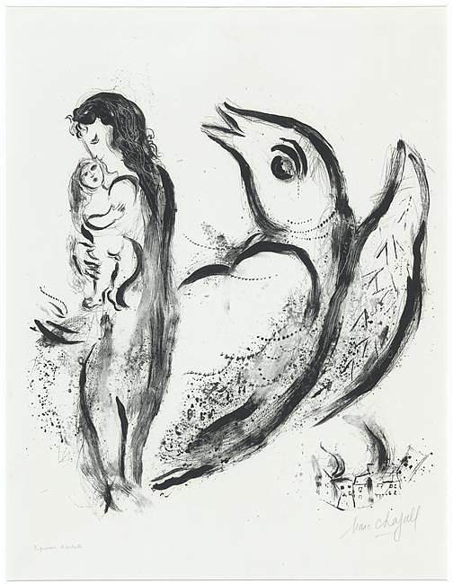 母亲和孩子 Mother and child (1956; France  )，马克·夏加尔