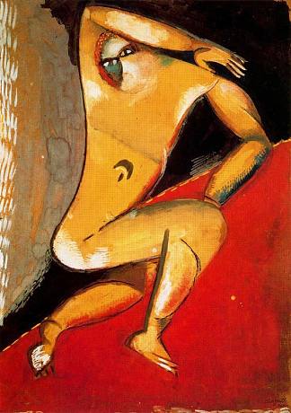 裸 Nude (1913; Paris,France                     )，马克·夏加尔