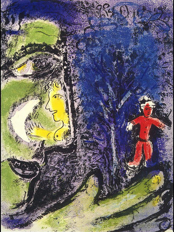 个人资料和红色孩子 Profile and Red Child (1960; France ),马克·夏加尔