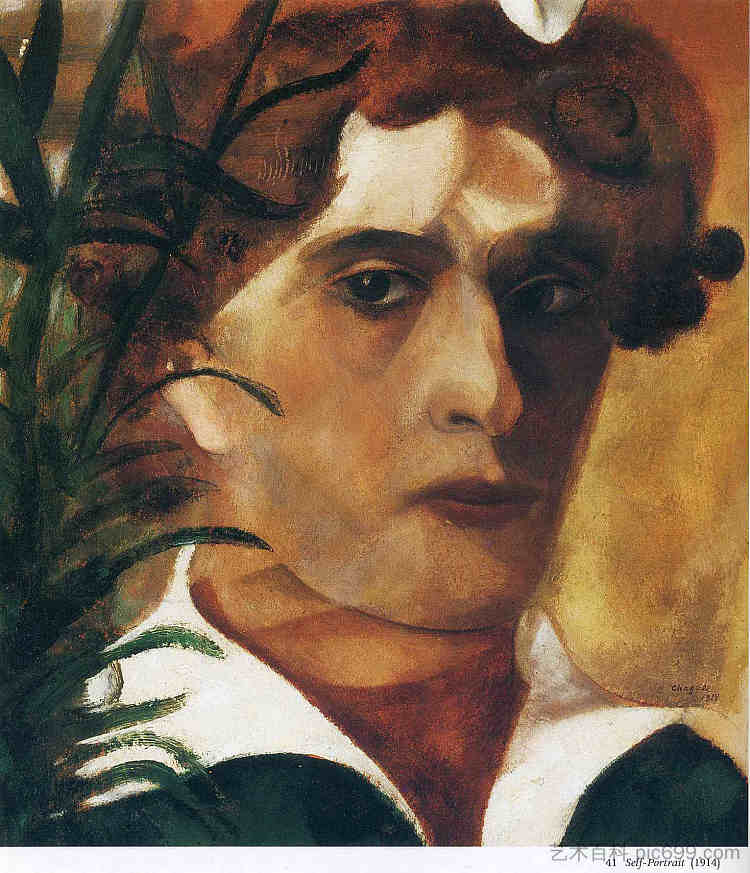 自画像 Self Portrait (1914)，马克·夏加尔