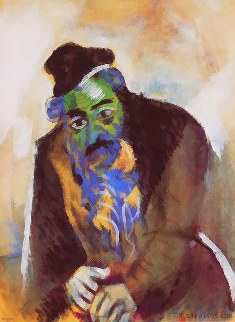 老犹太人 The old Jew (1912; Paris,France  )，马克·夏加尔