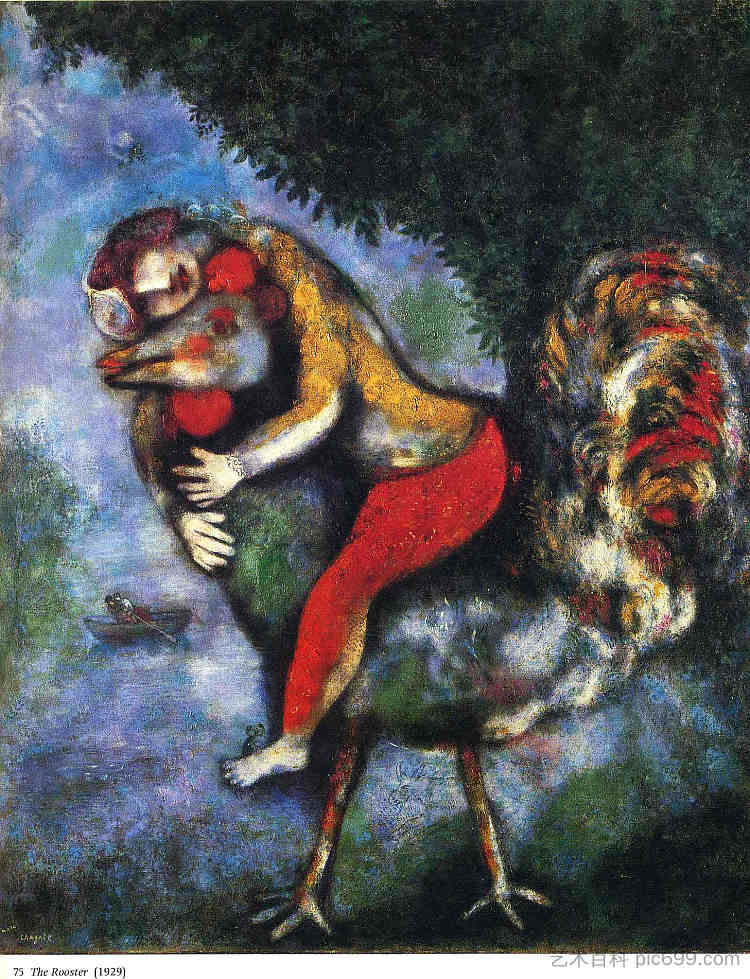 公鸡 The Rooster (1929; Paris,France  )，马克·夏加尔