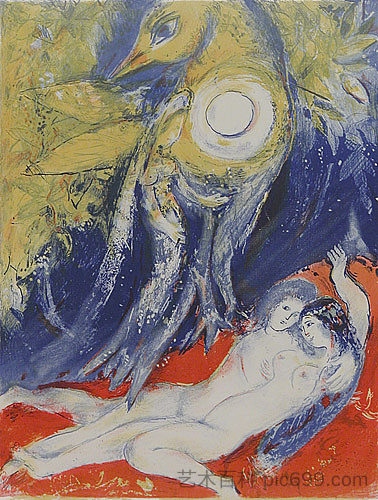 然后国王在自己心里说... Then said the King in himself... (1948),马克·夏加尔