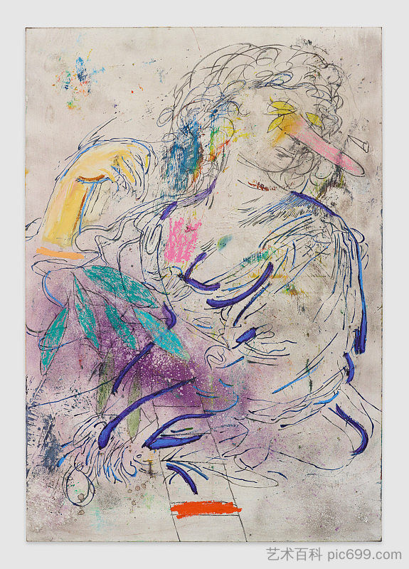 明亮的灯光照亮了屏幕,她深吸一口气,将自己集中起来 A bright light illuminates the screen as she takes a deep breath centering herself (2015),马克·霍洛维茨
