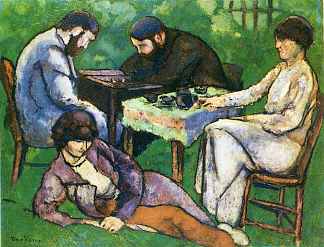 盘 棋 Chess Game (1910; France                     )，马塞尔·杜尚