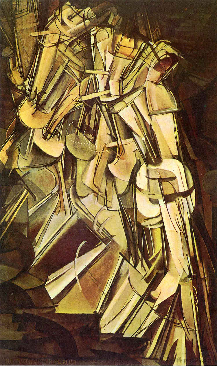 裸体下楼梯,No.2 Nude Descending a Staircase, No.2 (1912; France ),马塞尔·杜尚