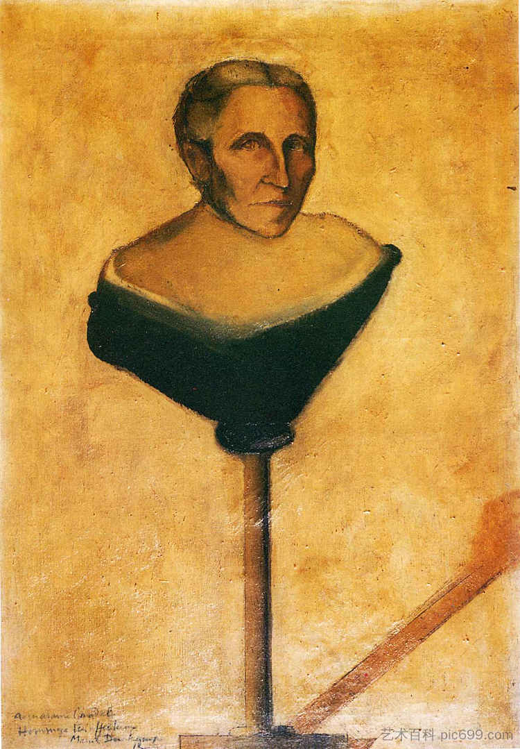 古斯塔夫·坎德尔母亲的肖像 Portrait of Gustave Candel's Mother (1912),马塞尔·杜尚