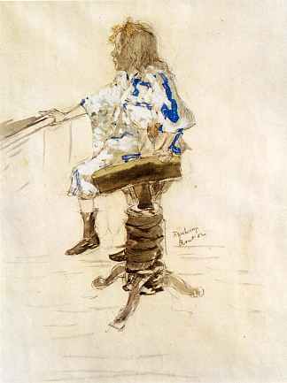 伊冯·杜尚的肖像 Portrait of Yvonne Duchamp (1901; Blainville-crevon,France                     )，马塞尔·杜尚