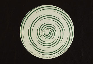 旋转浮雕 n°11 – 日全食 / 旋转浮雕 n°12 – 白色螺旋 Rotorelief n°11 – Total Eclipse / Rotorelief n°12 – White spiral (1935)，马塞尔·杜尚