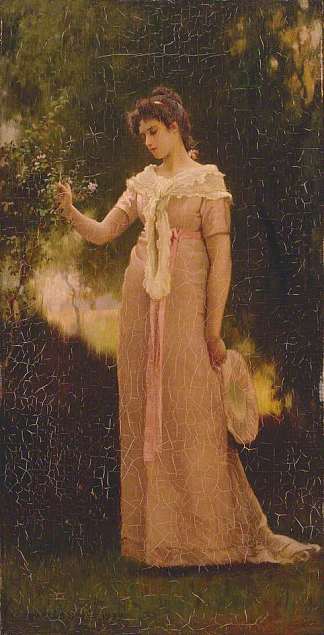 花园里的女孩 A Girl in a Garden (1879)，马库斯·斯诺