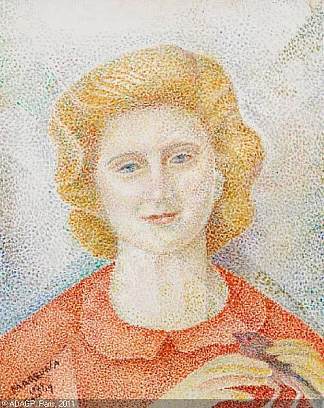 玛丽亚抱着一只鸟 Maria holding a bird，玛丽·沃罗比耶夫